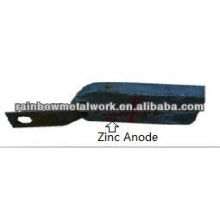 Anodo de zinc para anclaje de tubería